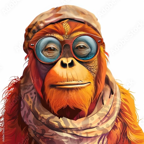 Orangutan modern boho fashion photo