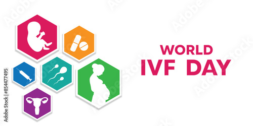 World  Ivf Day. Great for cards, banners, posters, social media and more. White background.