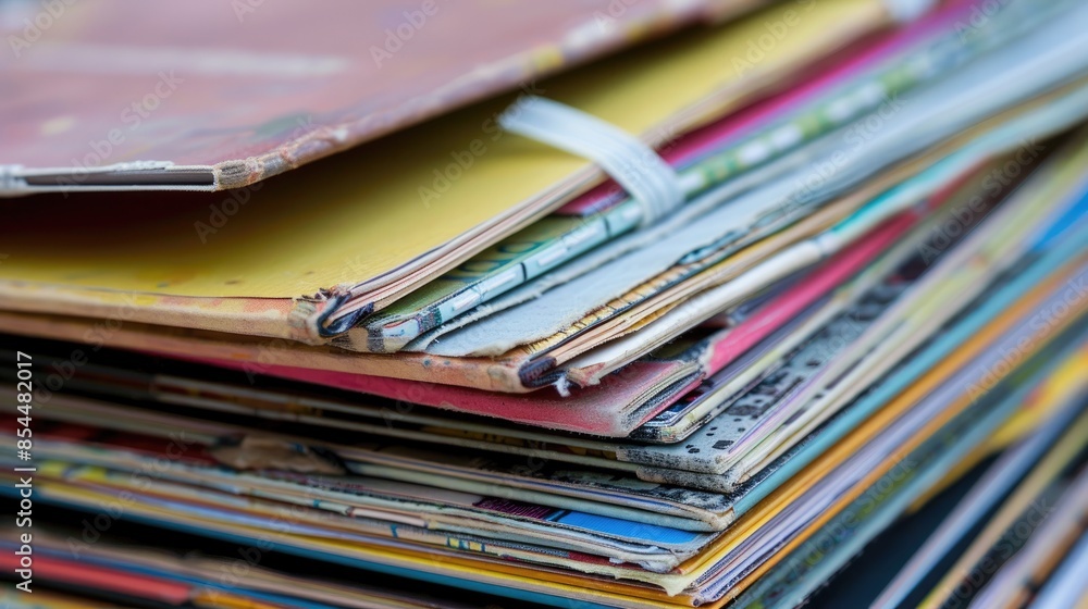 Close up view of a pile of notebooks Close up view of a pile of notebooks