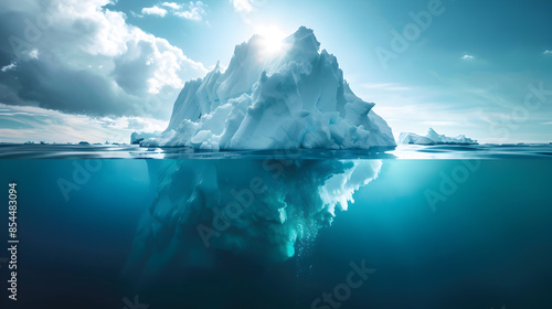 Iceberg - Hidden Danger And Global Warming Concept.