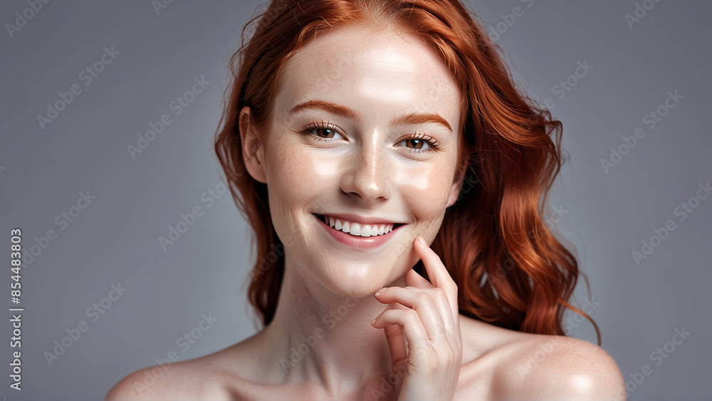Woman smiling while touching her flawless glowy skin with copy space for your advertisement, skincare
Woman smiling while touching her flawless glowy skin with copy space for your advertisement, skincare