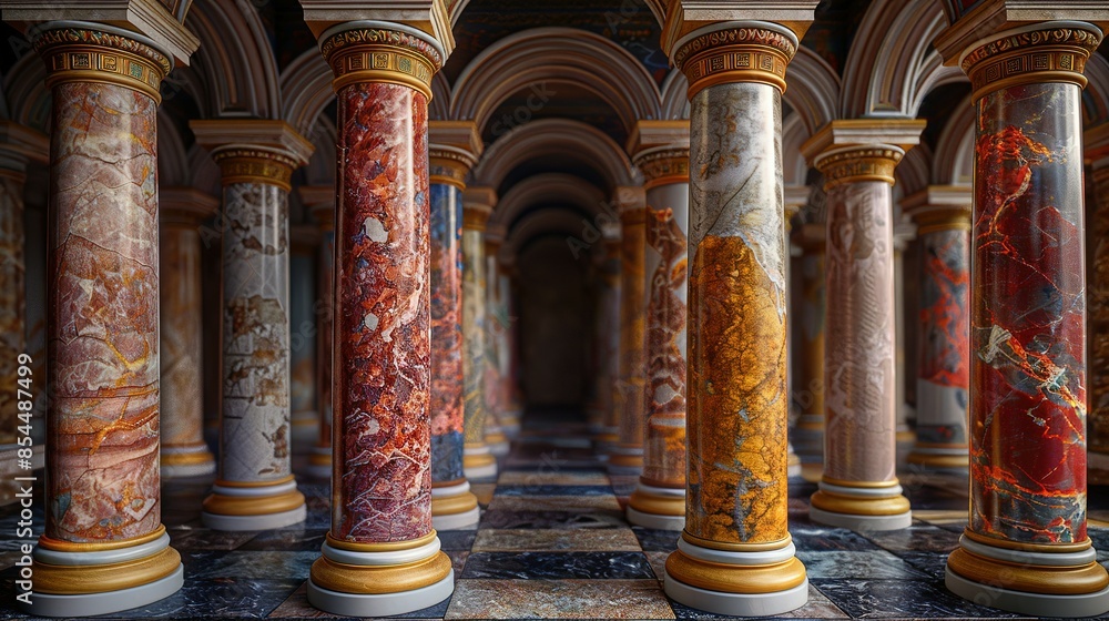Obraz premium Architectural Legacy: Marble Columns of Ancient Greece