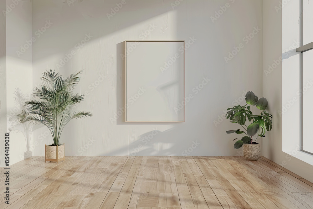 Modern Room with Blank Frame for Versatile Design Display Modern Room with Blank Frame for Versatile Design Display