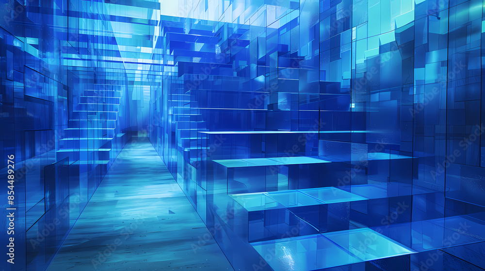 Obraz premium Abstract geometric digital artwork