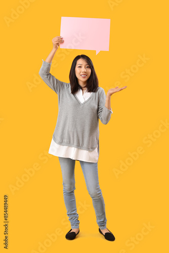 Beautiful Asian woman with ...
