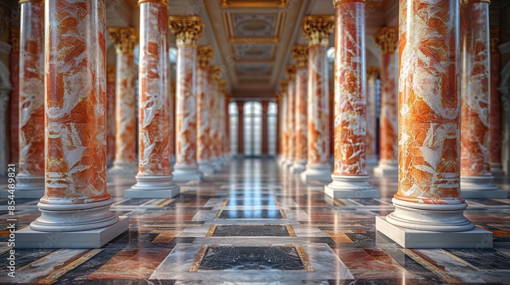 Obraz premium Greek Architecture: Timeless Marble Pillars