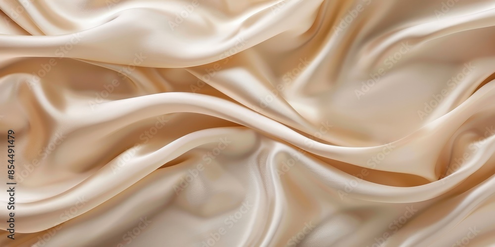 Soft Beige Satin Draped Fabric Soft Beige Satin Draped Fabric