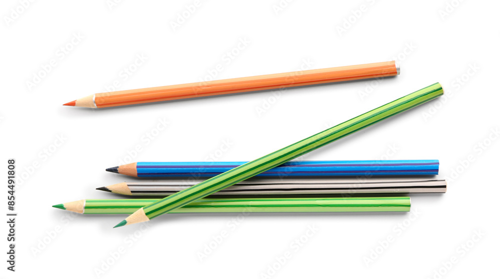 Group of colorful pencils on white background Group of colorful pencils on white background