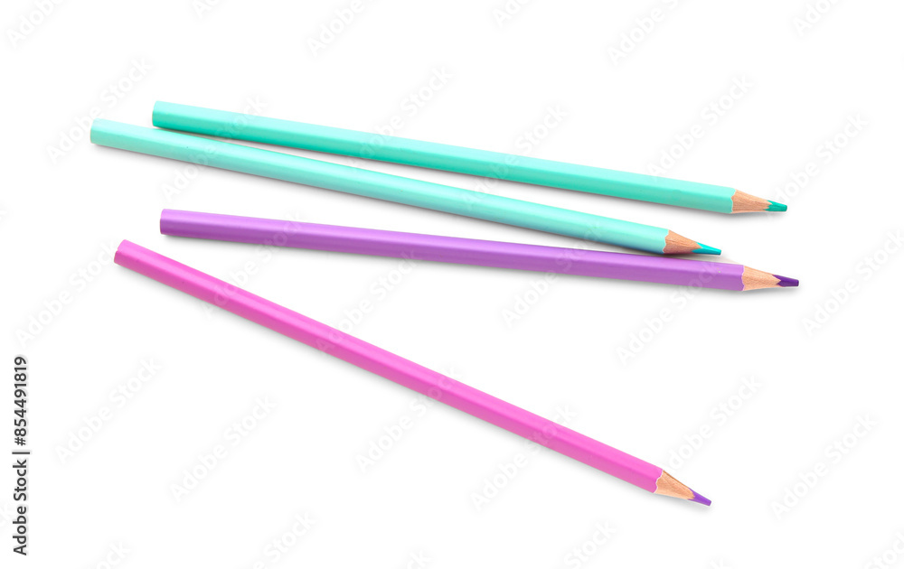 Group of colorful pencils on white background Group of colorful pencils on white background