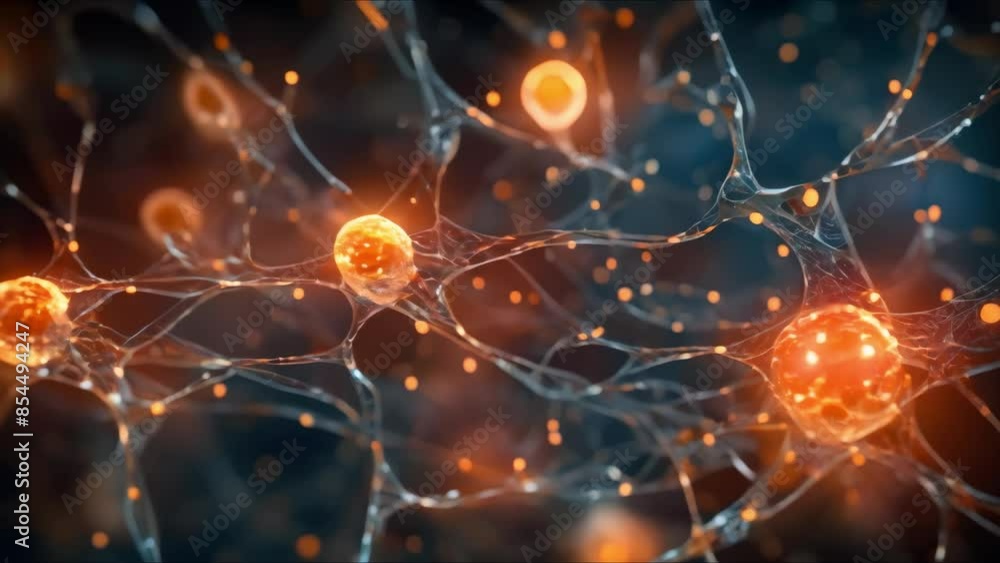 Illustration of Neural Network in the Human Brain for Scientific ...