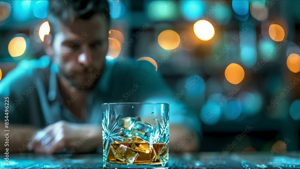 Man detests alcohol firmly declining a glass of whiskey prioritizing sobriety. Concept rejection of alcohol, sobriety priority, refusal of whiskey, anti-alcohol stance, clear boundaries Man detests alcohol firmly declining a glass of whiskey prioritizing sobriety. Concept rejection of alcohol, sobriety priority, refusal of whiskey, anti-alcohol stance, clear boundaries