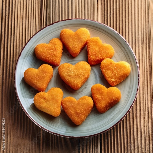 Heart shaped nuggets photo