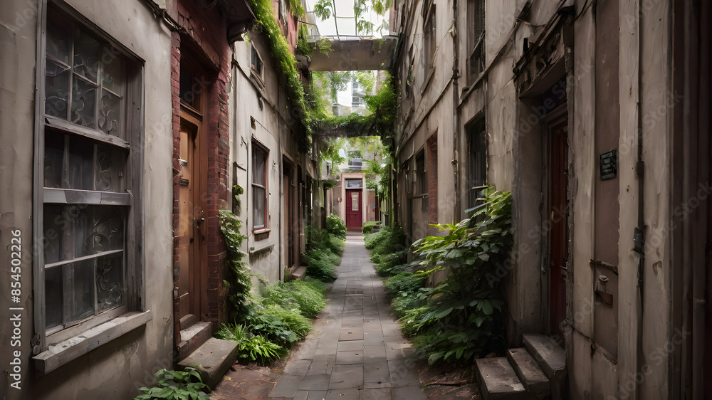 Fototapeta premium Explore and photograph the hidden corners of your city or neighborhood.