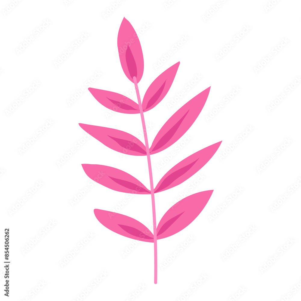 Obraz premium Hand drawn Monochromatic tropical leave