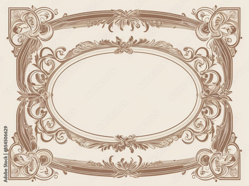 AI generative of frame border royal swirl of classic style for certificate, card, wedding and menu. Illustration background 14 AI generative of frame border royal swirl of classic style for certificate, card, wedding and menu. Illustration background 14