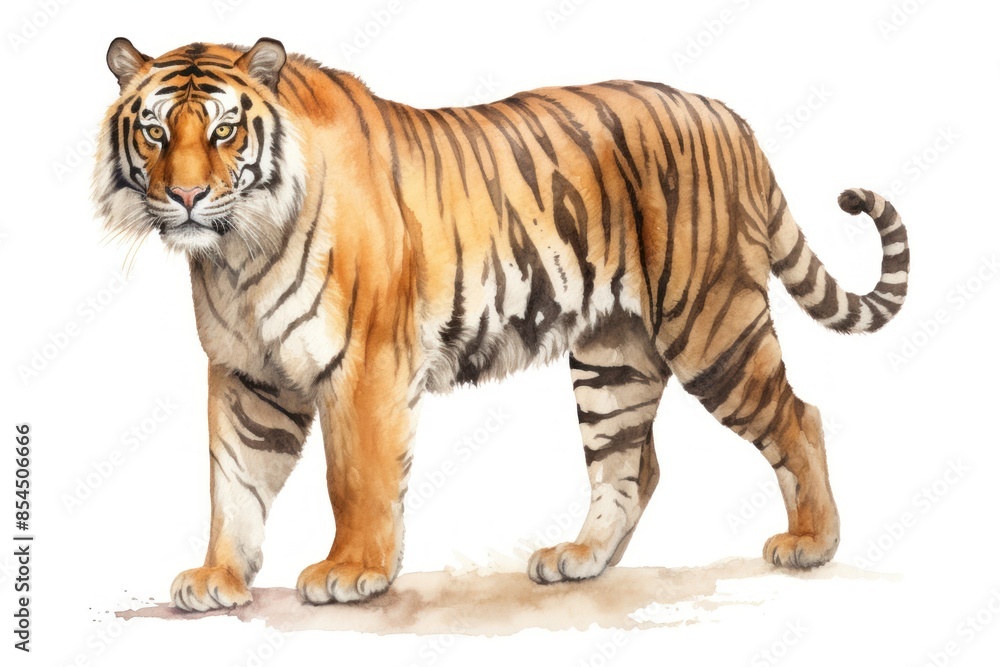 Fototapeta premium Illustration of tiger wildlife animal mammal.