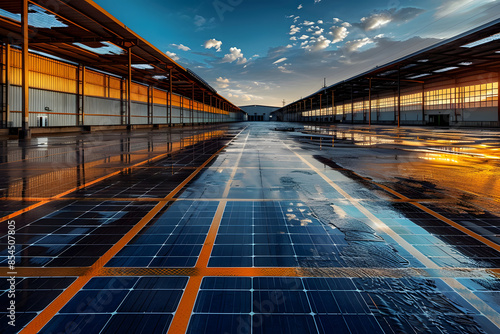 Placas solares producciendo energia limpia y sostenible