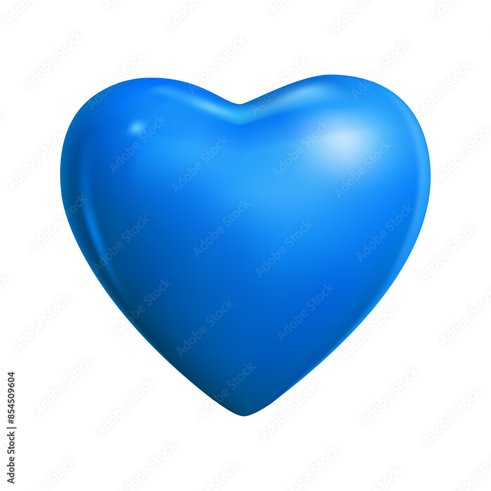 Heart illustration, heart icon 3d render style isolated on white background Heart illustration, heart icon 3d render style isolated on white background