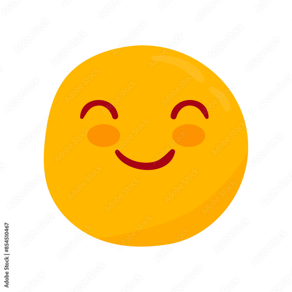 Fototapeta premium Hand drawn emoji illustration on white background