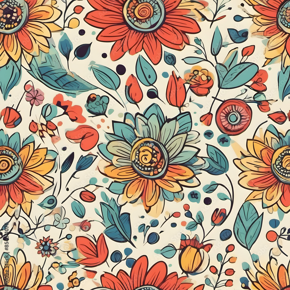 seamless pattern with flowers seamless pattern with flowers