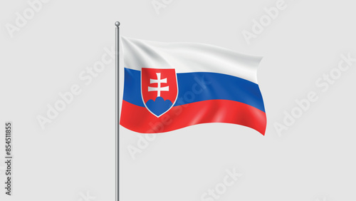 Waving National Flag Of Slovakia. 3D Flag Vector Free Download Waving National Flag Of Slovakia. 3D Flag Vector - GFXLoad