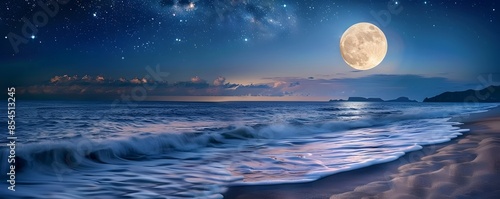 Captivating Moonlit Seascap...