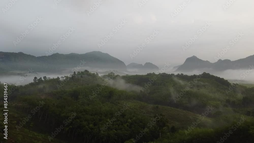fog over the mountains