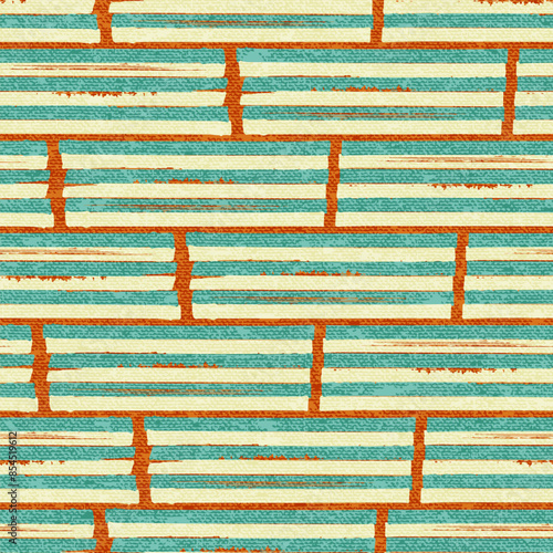 Seamless abstract pattern. Grunge vintage texture. Striped print with fabric imitation. Vector illustration.
