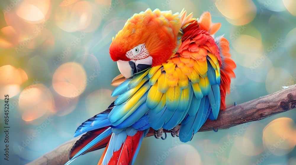 Fototapeta premium A parrot sitting on a branch picture