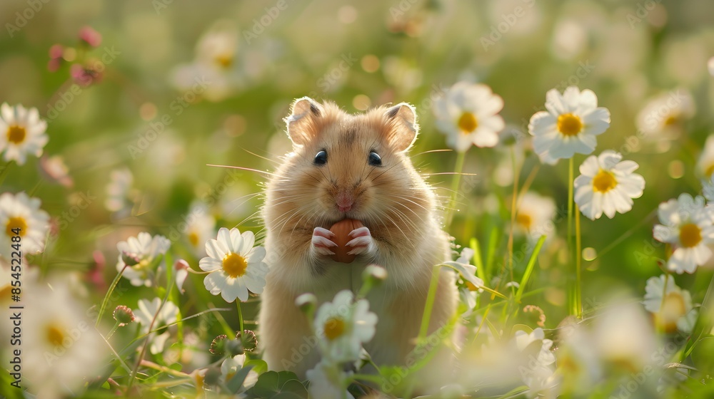Hamster holding a tiny nut picture Hamster holding a tiny nut picture