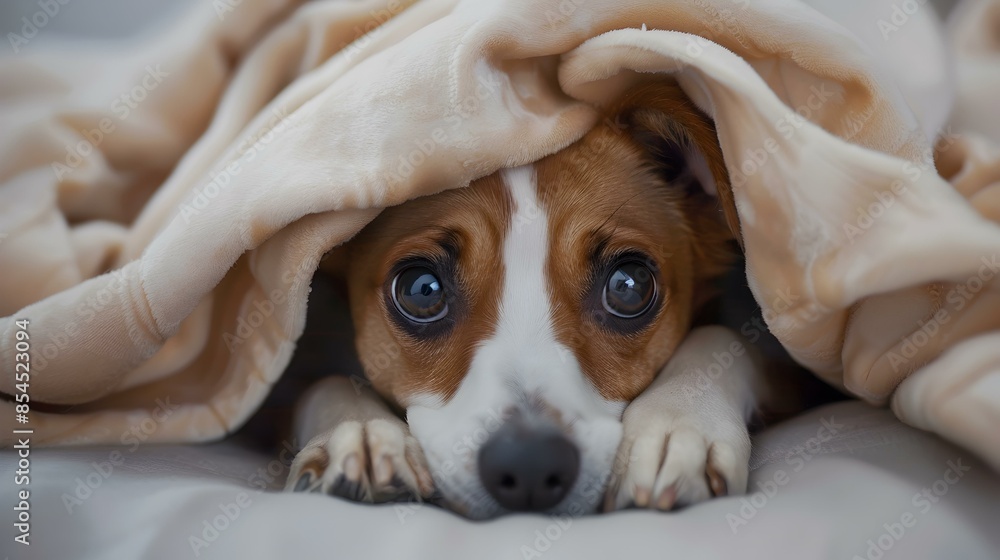 A puppy peeking out  picture