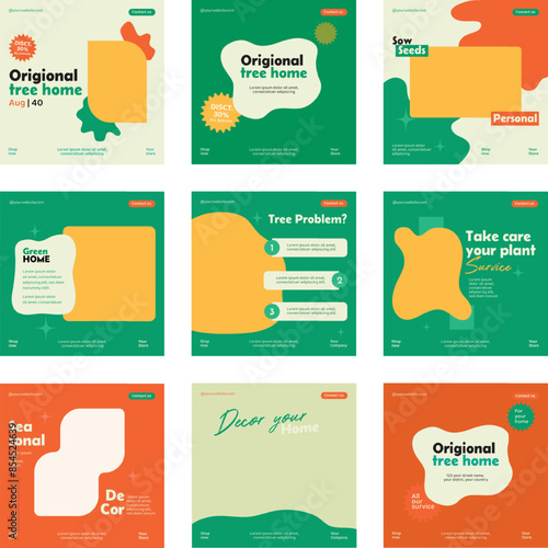 Plant Care Service Social Media Post Template