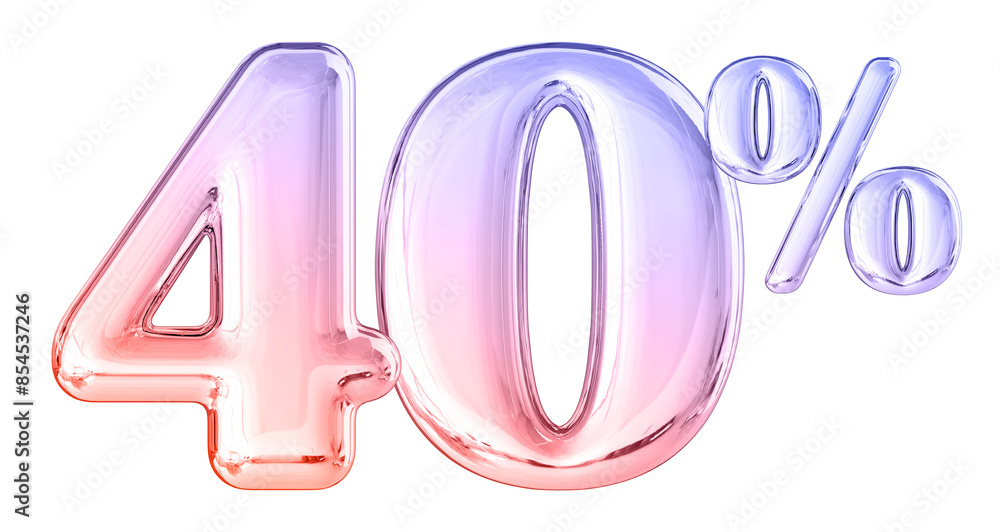 40 Percent Gradient Number 3D 40 Percent Gradient Number 3D