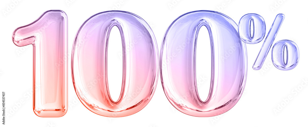 100 Percent Gradient Number 3D 100 Percent Gradient Number 3D