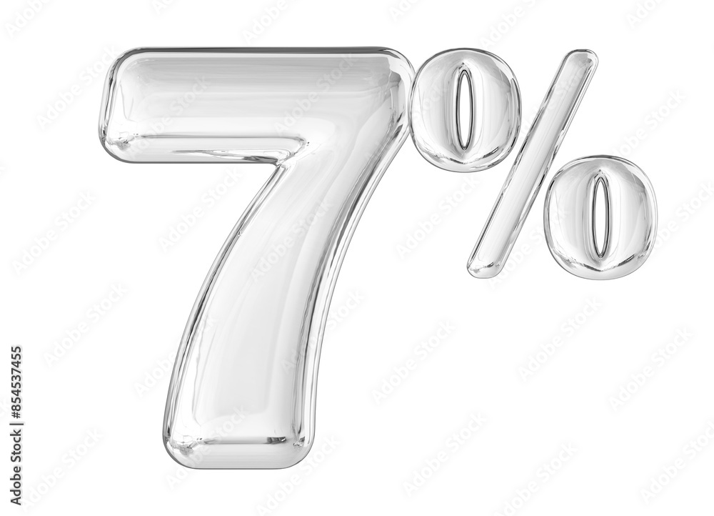 7 Percent Silver Number 3D 7 Percent Silver Number 3D