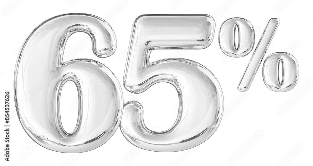 65 Percent Silver Number 3D 65 Percent Silver Number 3D