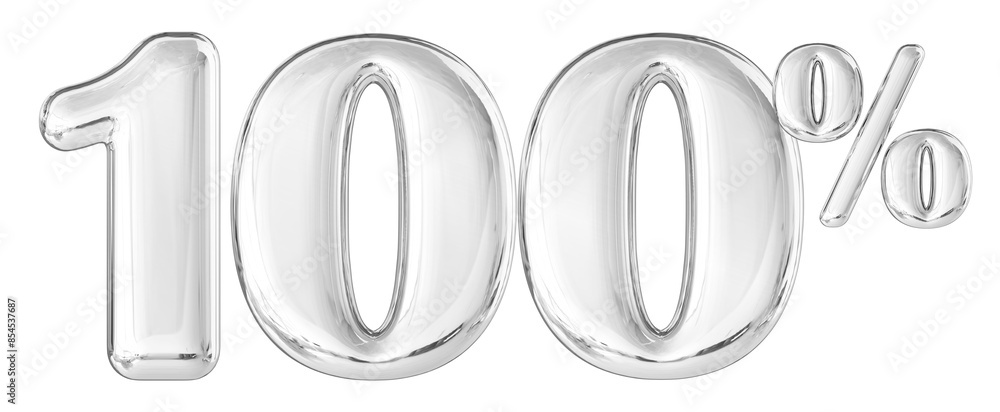 100 Percent Silver Number 3D 100 Percent Silver Number 3D