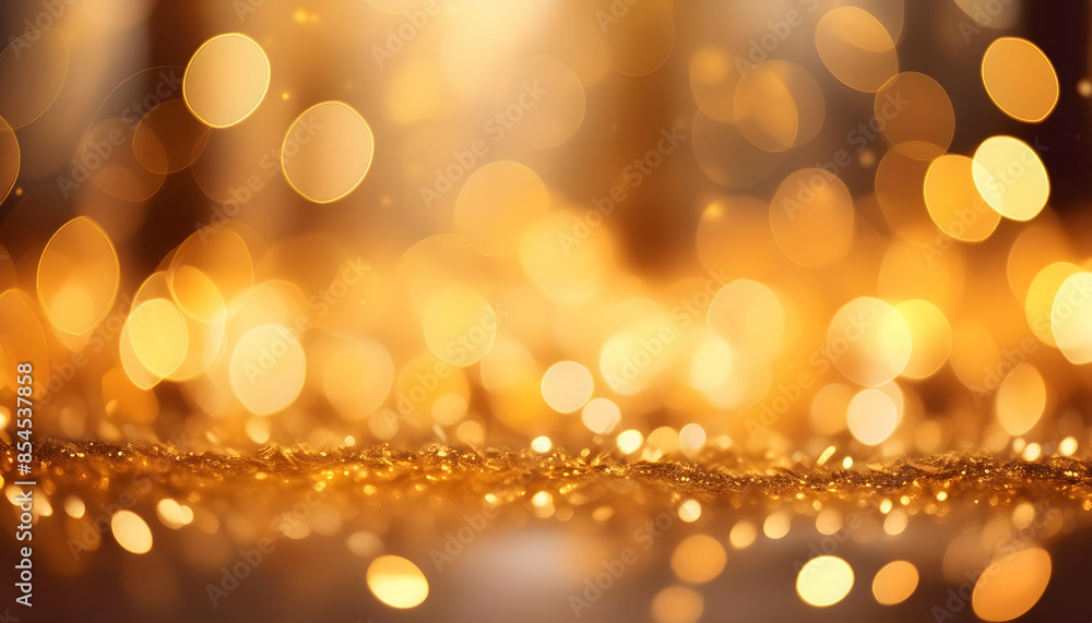 a rich, golden-toned abstract background with delicate bokeh circles and twinkling defocused glitters a rich, golden-toned abstract background with delicate bokeh circles and twinkling defocused glitters