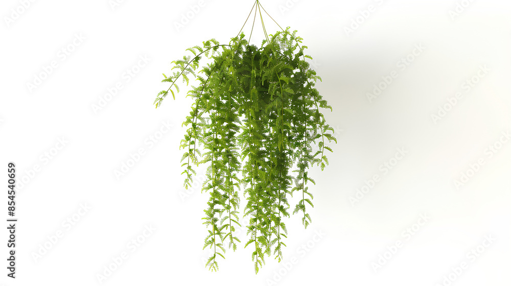 Fototapeta premium hanging plant Asparagus densiflorus isolated on white background