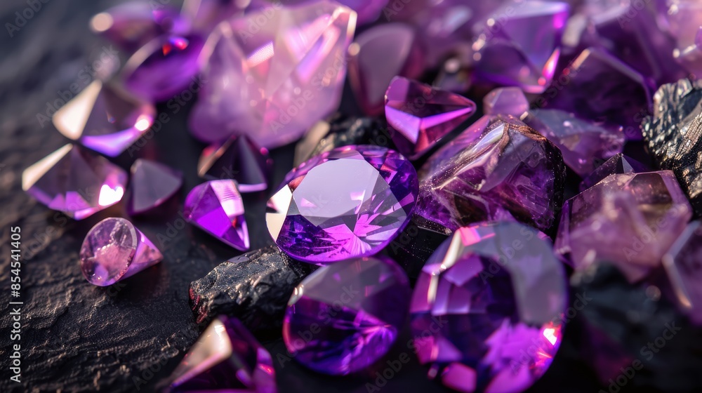 Natural Sapphire gemstone, Jewel or gems on black shine color Natural Sapphire gemstone, Jewel or gems on black shine color