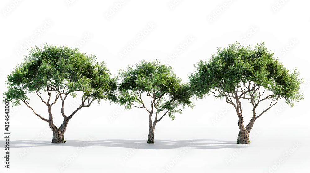 Larrea cuneifolia tree isolated on on white background Larrea cuneifolia tree isolated on on white background