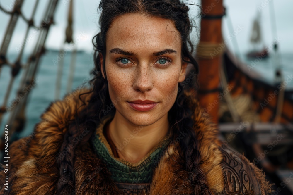 Captivating portrait of a woman with striking features Captivating portrait of a woman with striking features