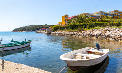 April 29, 2022 Beautiful landscape on the Adriatic Sea. April sunny day. Istria peninsula Pula Croatia photo