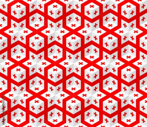star background. georgia country flag box pattern. vector illustration