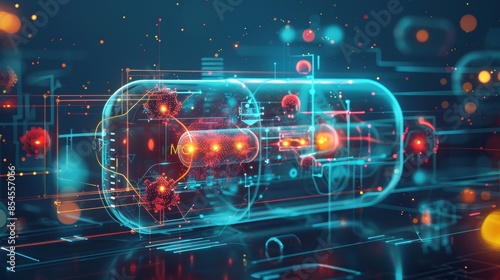 A detailed illustration of an electrochemical cell, labeling the anode and cathode compartments, along with the flow of ions and electrons during the redox reactions, providing a v