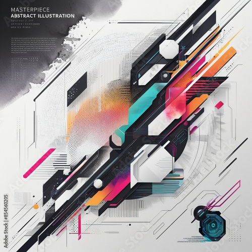 ilustration abstract background dinamis and geometris