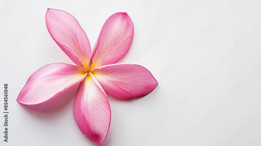 Fototapeta premium Pink Frangipani Tropical Flower Isolated on White Background