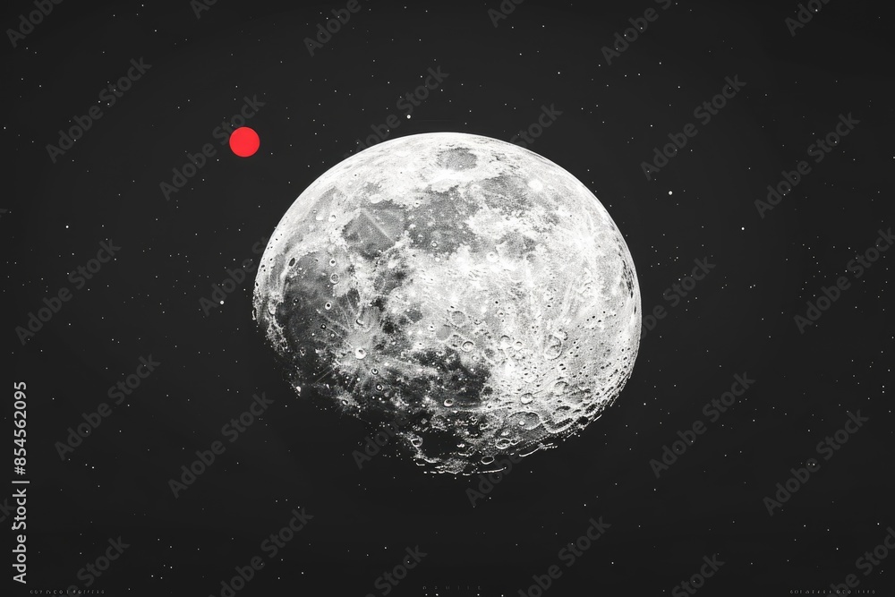 Fototapeta premium logo simple line drawing of a moon with craters white background minimalist style simple design flat vector graphic logo minimalistic background