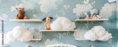 Whimsical Nursery with Clou...