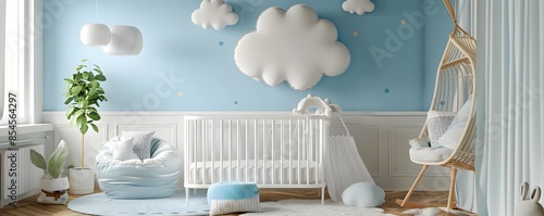 Whimsical Cloud Themed Nurs...
